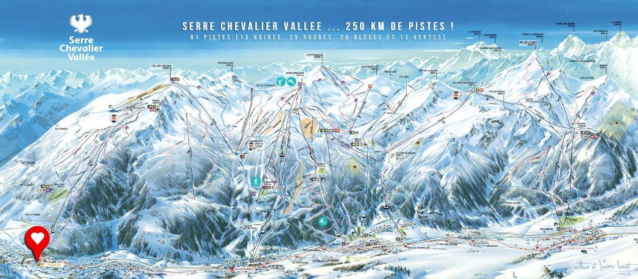 Briancon - Serre Chevalier 1200 - Joli Appartement - Face Aux Pistes En Centre Ville Exteriör bild